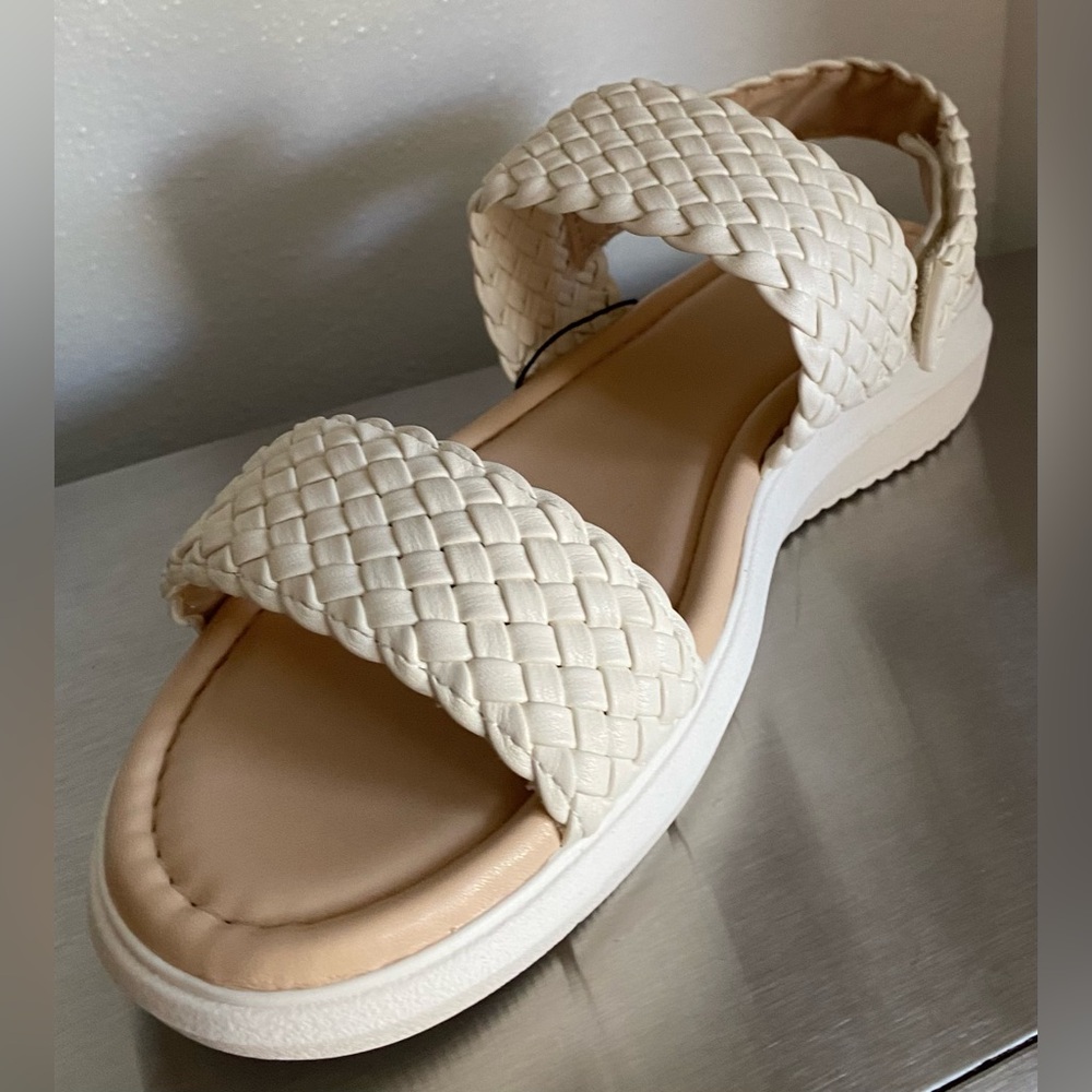 Women's Cream Woven Sandals